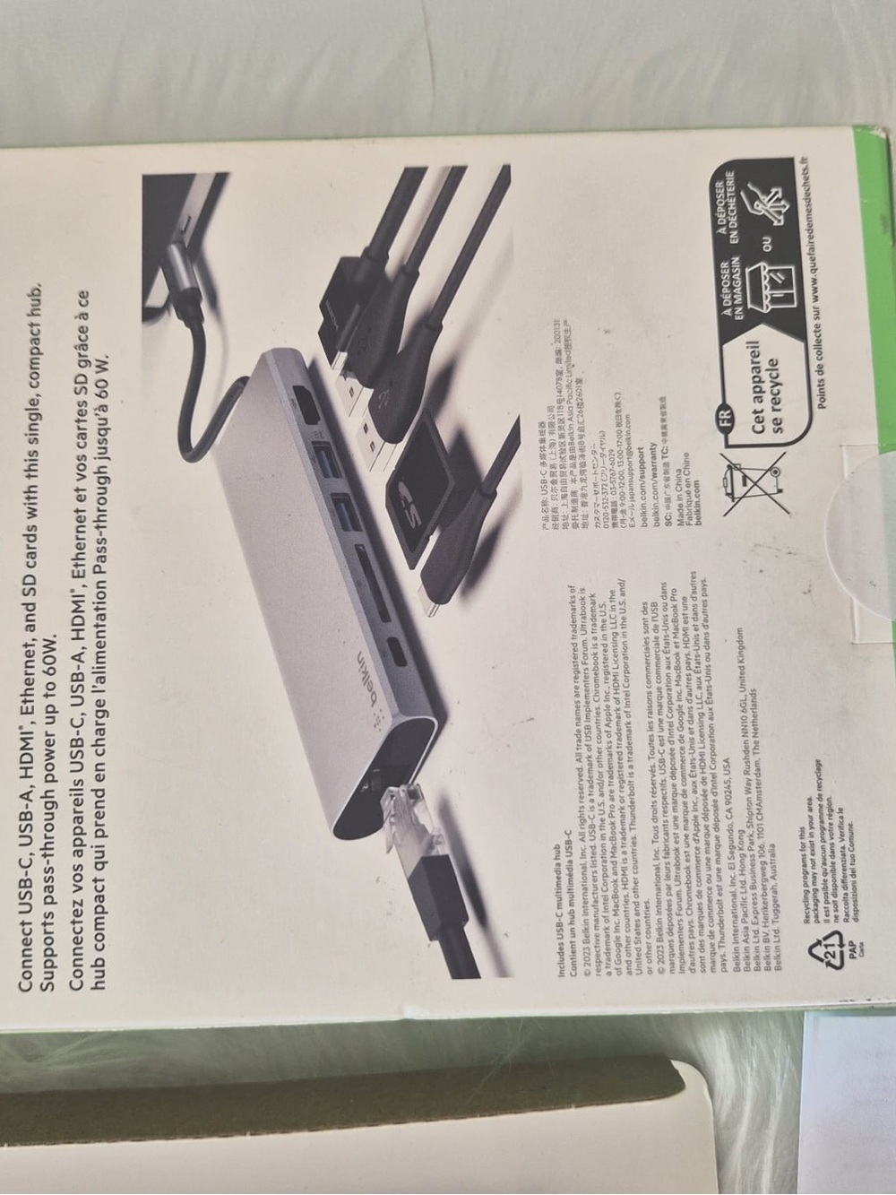 Belkin USB-C Hub / Multiport Adapter (6-in-1) with HDMI, Ethernet & SD - Picture 4 of 10